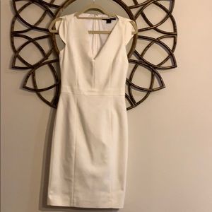 French Connection White Capsleeve Dress